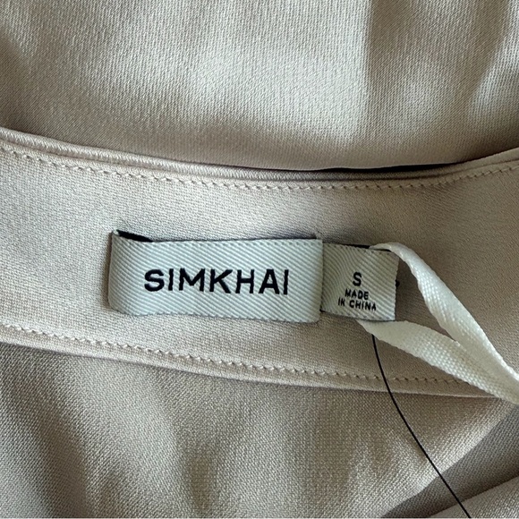 Simkhai Alice Draped One Shoulder Top in Champagne, size S, NWT - Picture 5 of 8